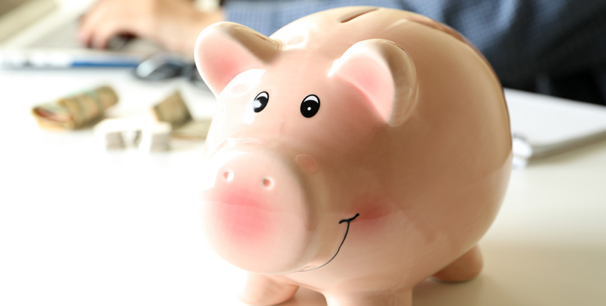 Concept of finance and economy with piggy bank